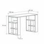 Voir la diapositive 3 : TOILINUX Bureau simple - L.120cm - Blanc
