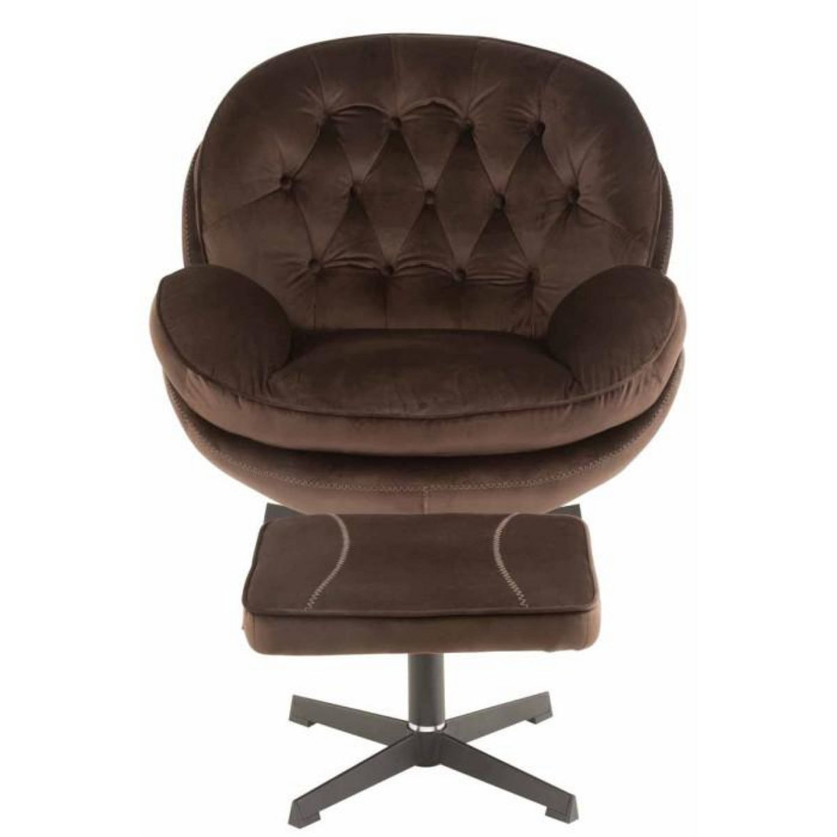 Paris Prix Fauteuil & Repose-Pieds  Relax  88cm Marron Foncé