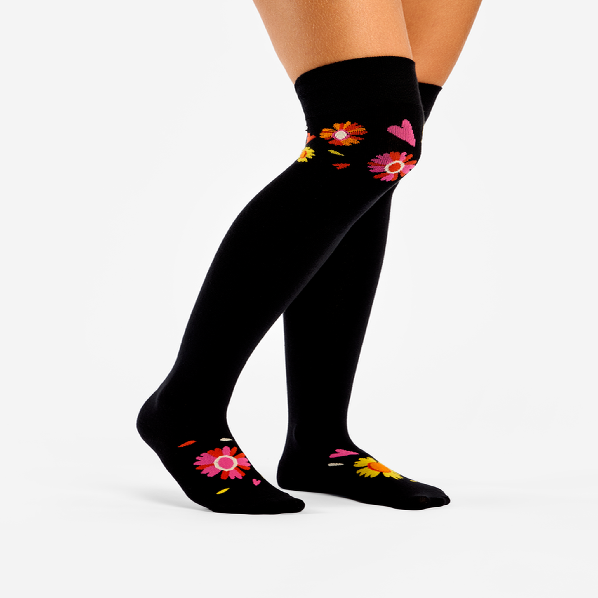 Voir la diapositive 3 : DEDOLES Chaussettes au-dessus des genoux je t'aime, un peu, beaucoup