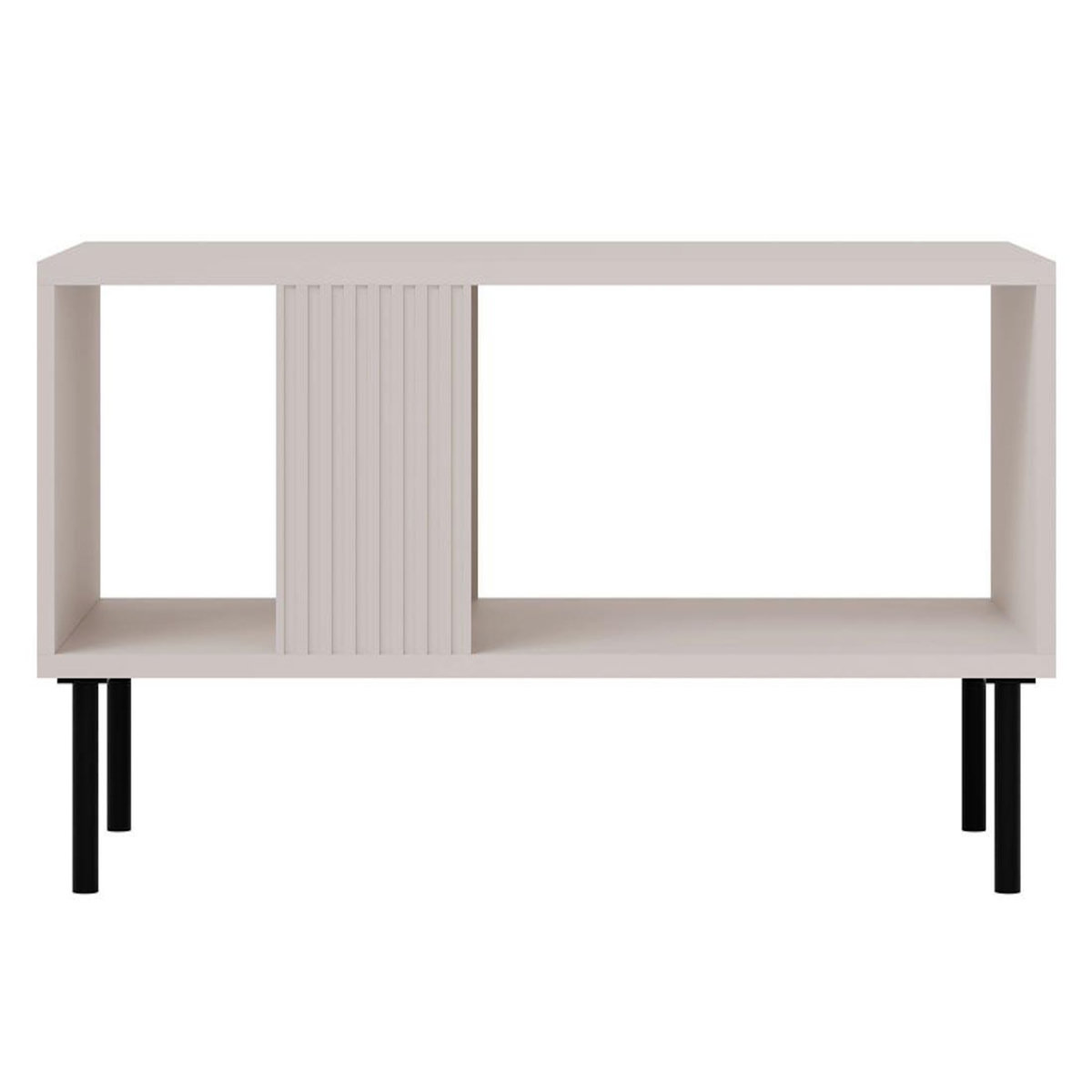 BEST MOBILIER Timote - table basse - avec niche de rangement - écru - 1 niche - 92 cm