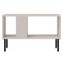 Voir la diapositive 1 : BEST MOBILIER Timote - table basse - avec niche de rangement - écru - 1 niche - 92 cm