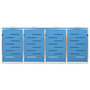 Voir la diapositive 5 : VIDAXL Abri pour quatre poubelles 276,5x77,5x112,5 cm Inox