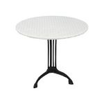 HABITABLE Sous-nappe protège table ronde Basic. Coloris disponibles : Blanc