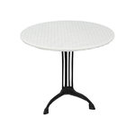 HABITABLE Sous-nappe protège table ronde Basic. Coloris disponibles : Blanc