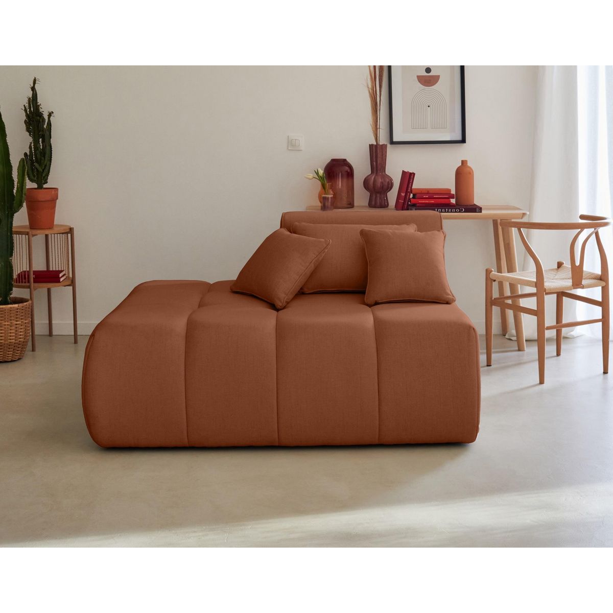 LISA DESIGN Caracas - module d'assise gauche - en tissu