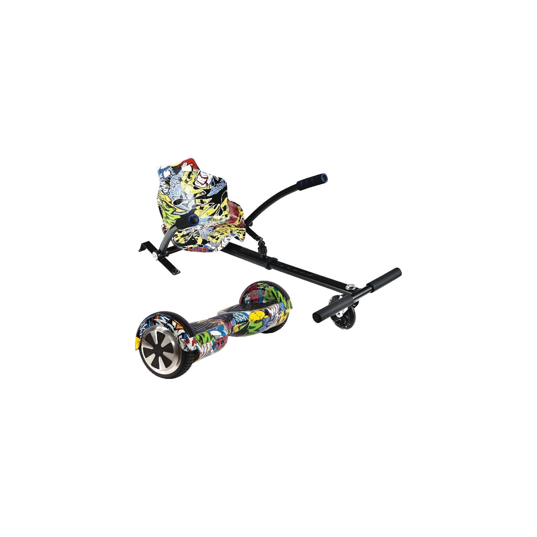 URBANGLIDE Hoverboard UrbanGlide 65 Lite + KART – 15km/h - Moteur 500W - Autonomie Jusqu'a 20 km - Pneu 6.5  Plein - Batterie 25.9V/4Ah - Poids 10Kg