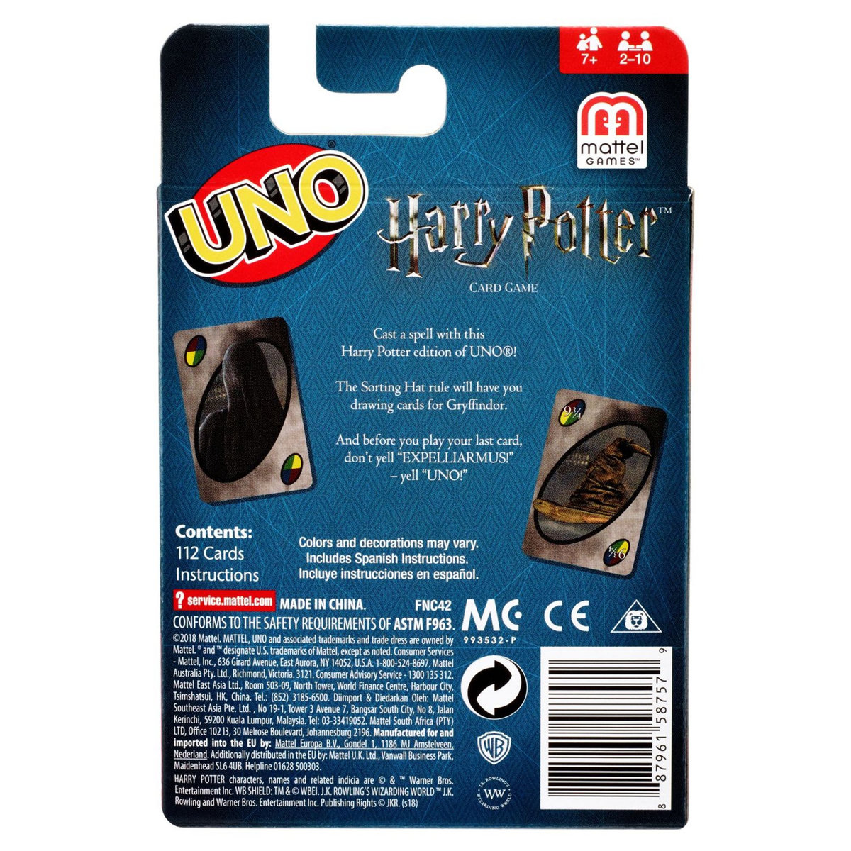 MATTEL Jeu UNO Harry Potter