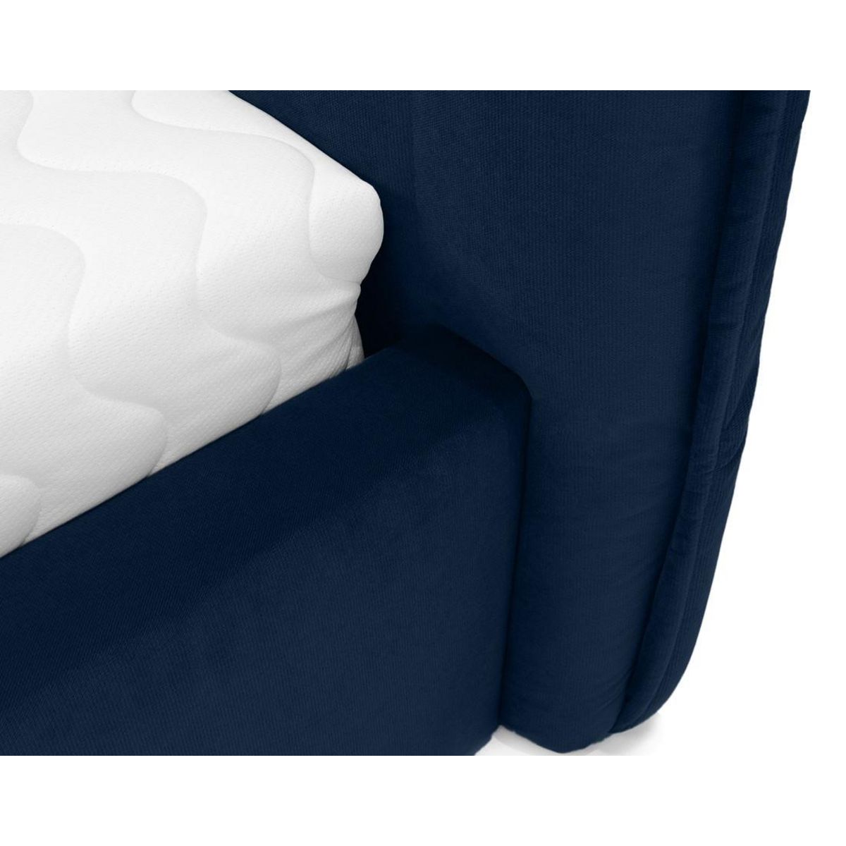 BEST MOBILIER Esmee - lit coffre - 160x200 cm - en velours - sommier inclus