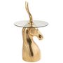 Voir la diapositive 3 : Paris Prix Table d'Appoint Design  Antilope  83cm Or