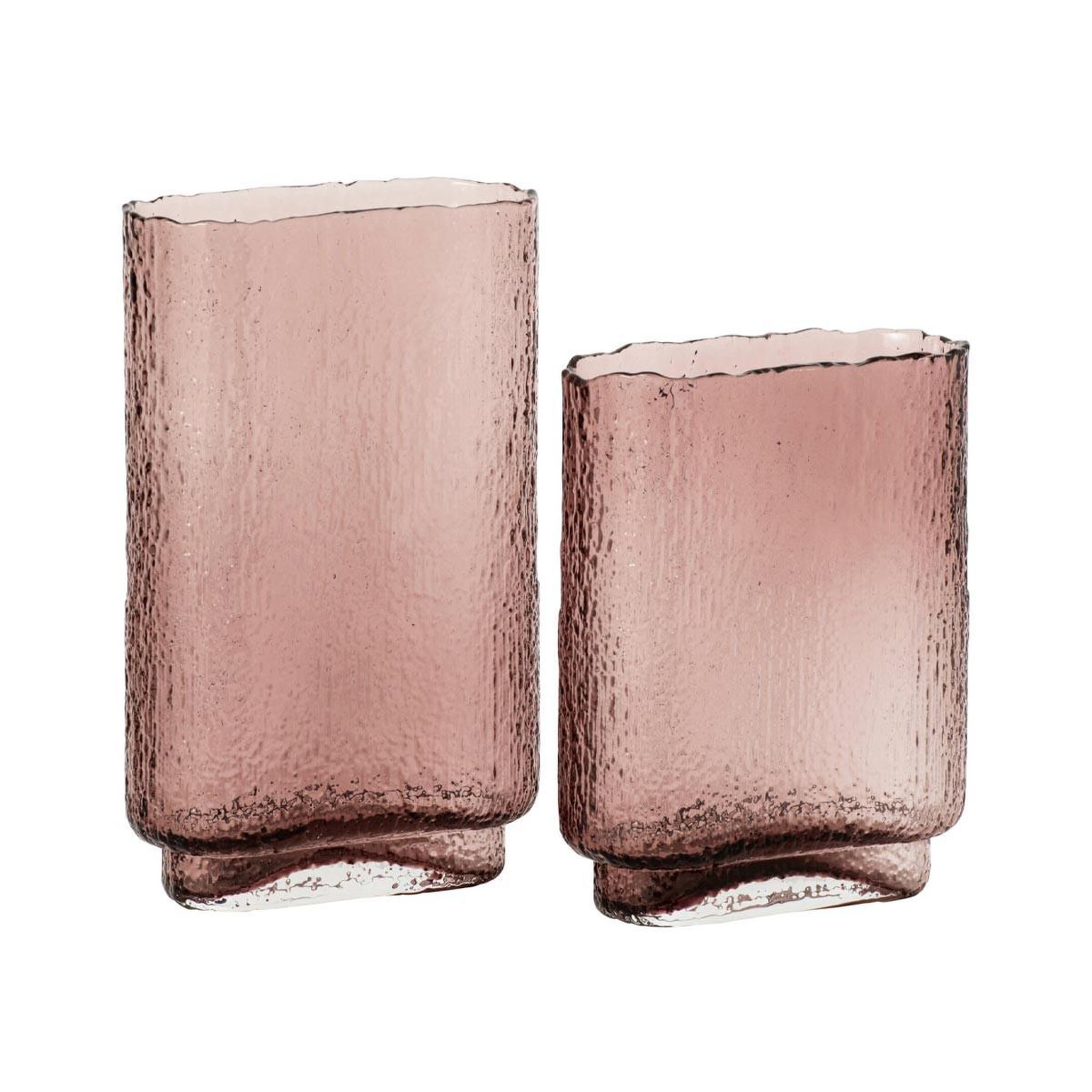 Voir la diapositive 2 : J-LINE Vase design en verre  kyoto  25cm bordeaux