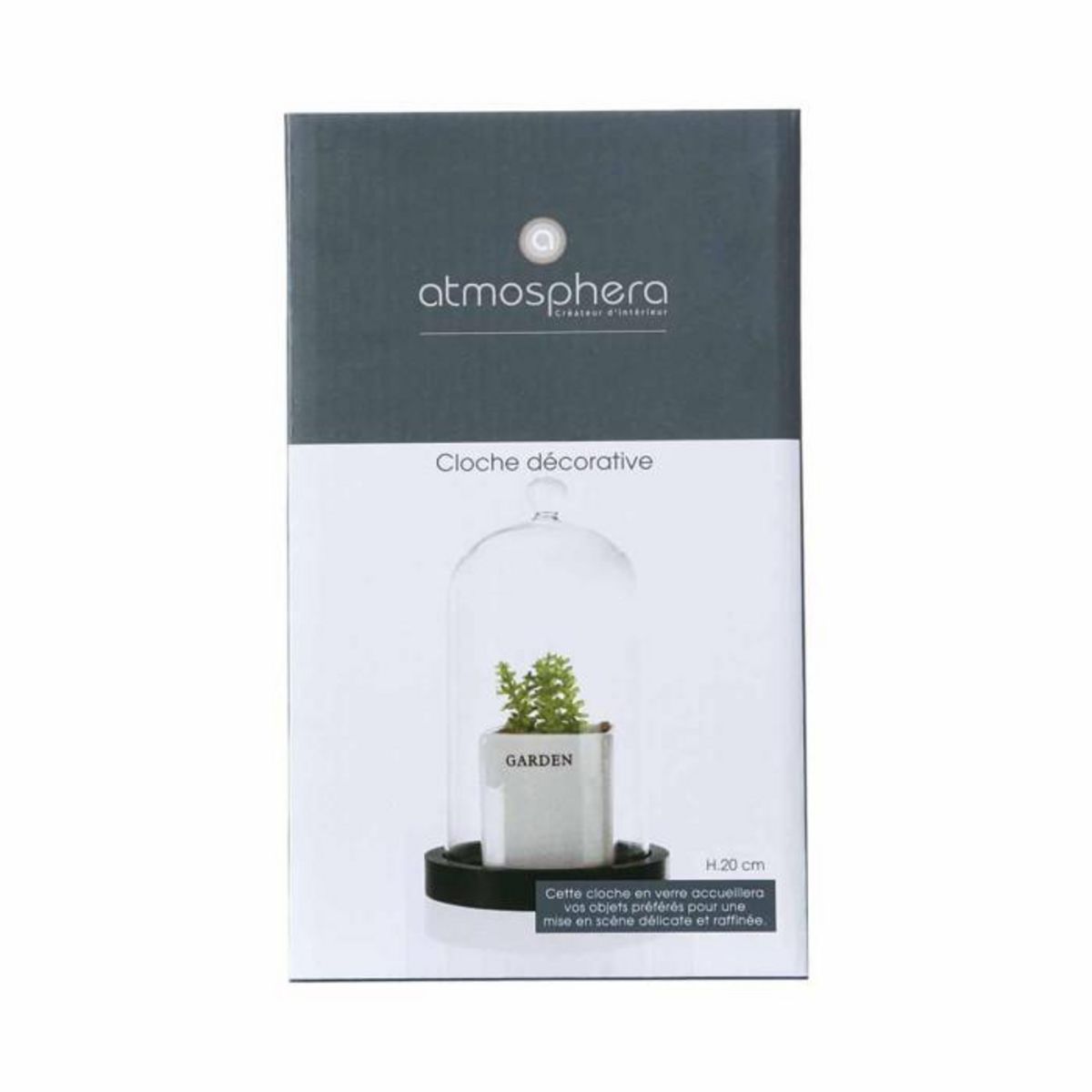 ATMOSPHERA Cloche Décorative en Verre  Dara  19cm Transparent