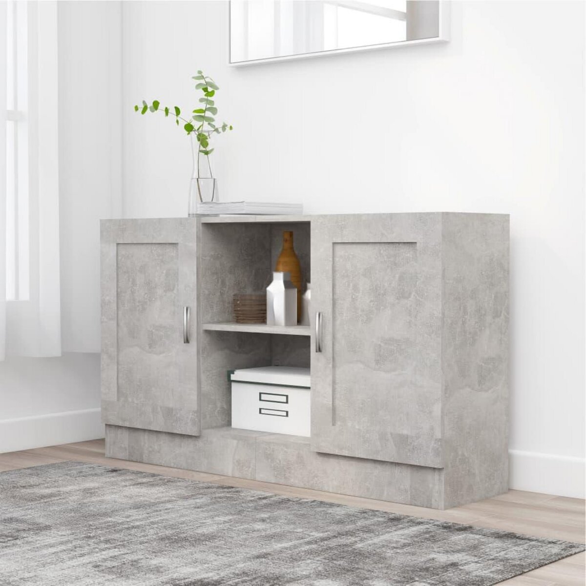 VIDAXL Buffet Gris beton 120x30,5x70 cm Bois d'ingenierie