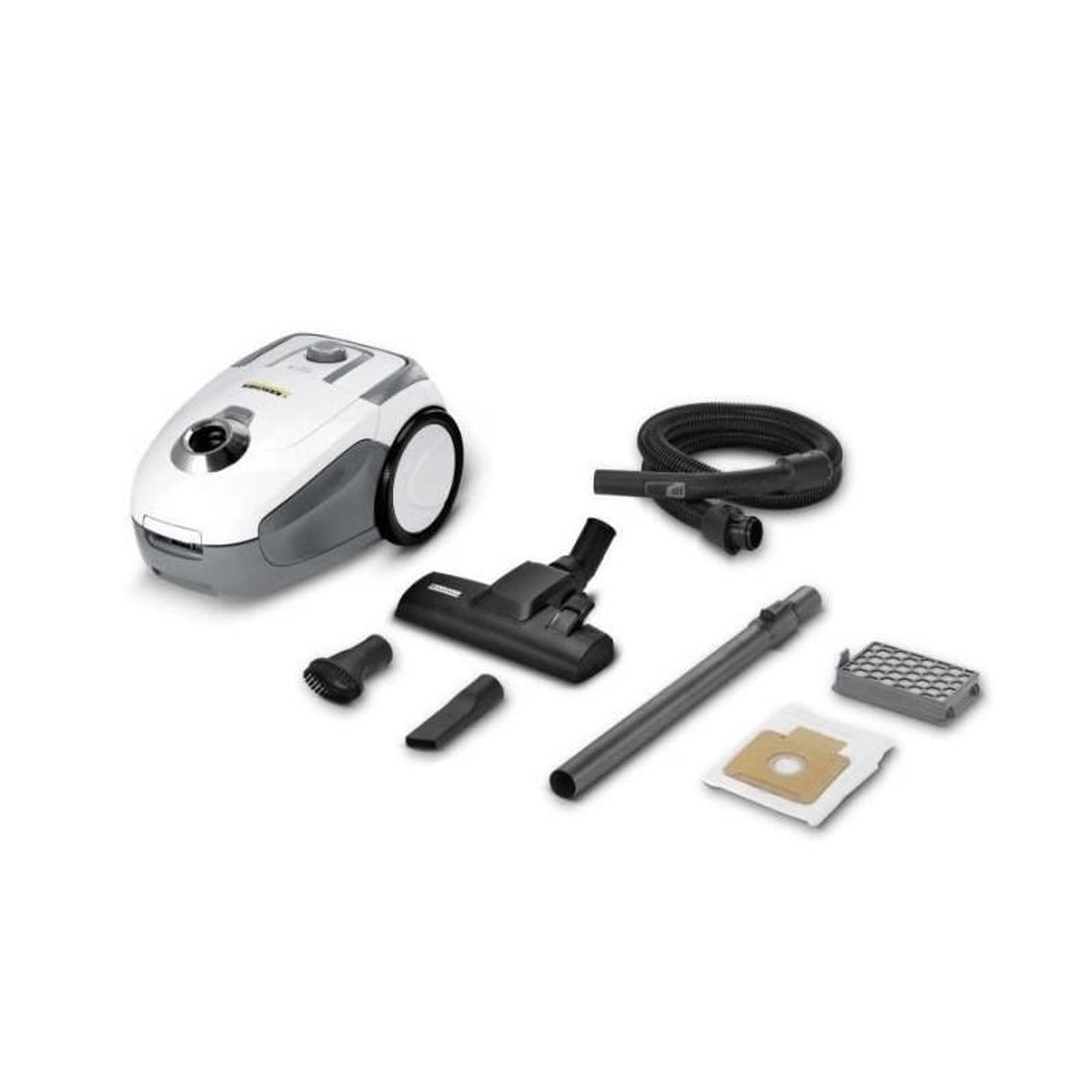 Voir la diapositive 2 : KÃ¤rcher NEW KARCHER VC 2 - Aspirateur traineau - 700 W - Filtre HEPA 13 - 76 dB - Flexible d'aspiration 1,5 m avec poignée incurvée