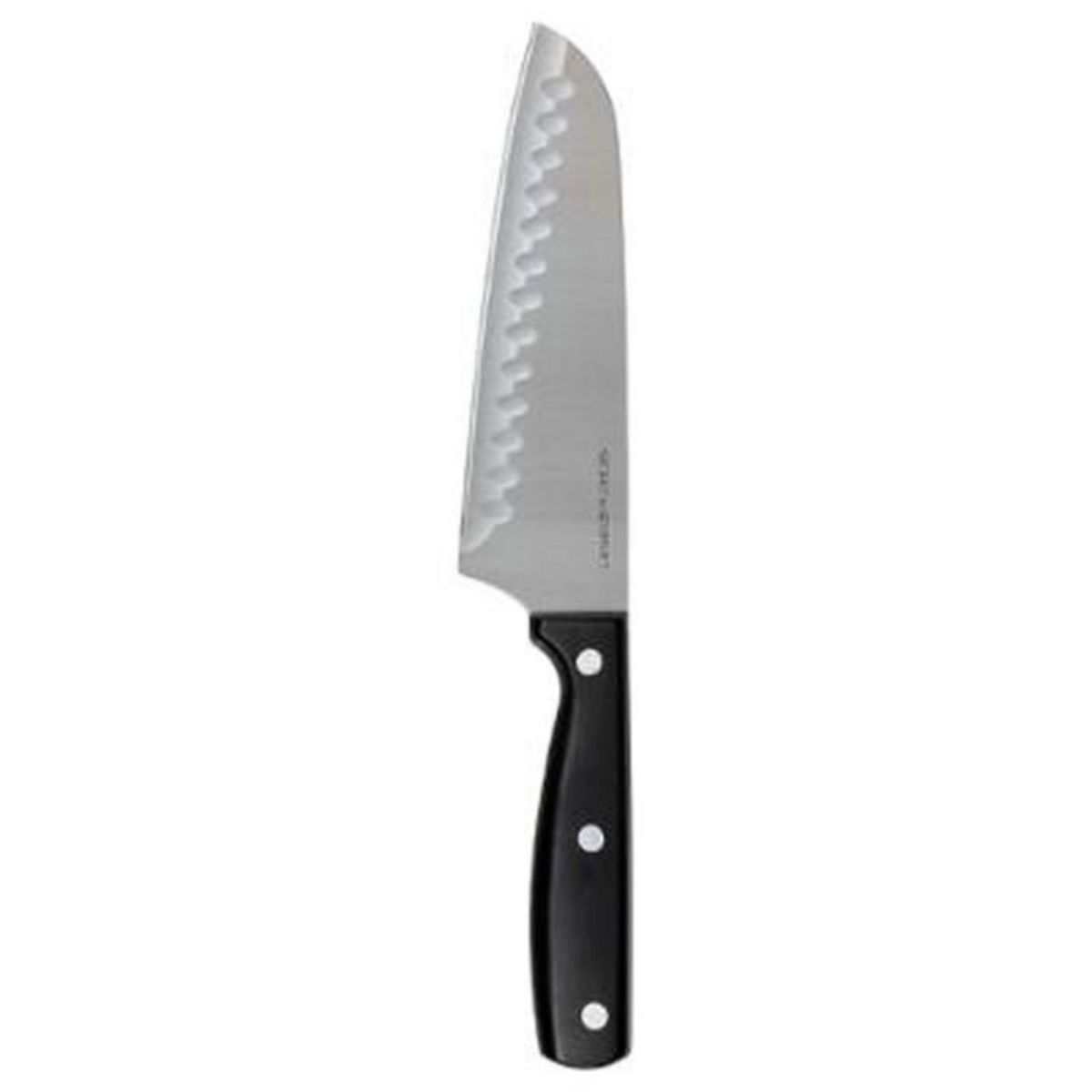 B BASIC & CO Couteau Japonais Santoku  Dice  Inox 29cm Noir