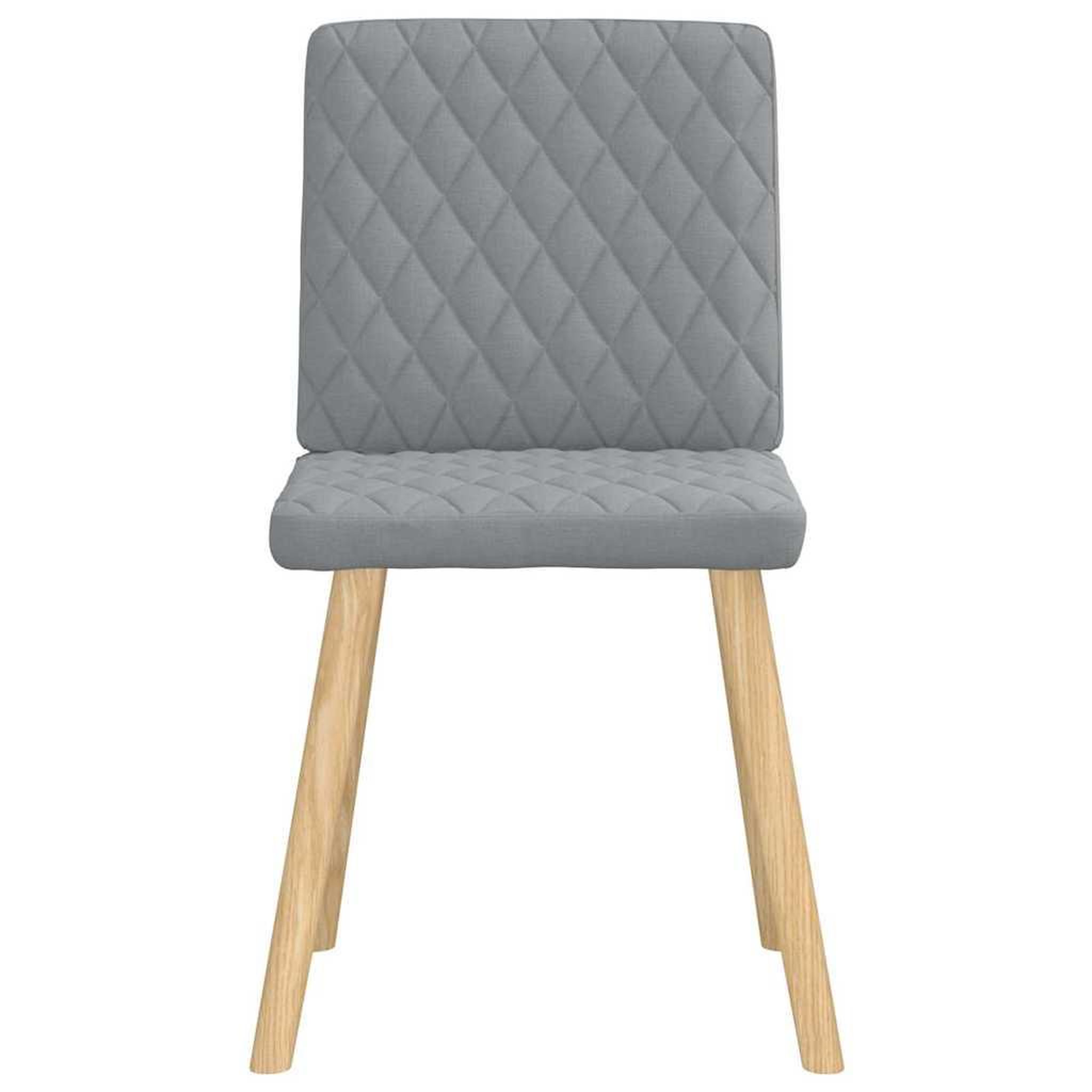 Voir la diapositive 4 : VIDAXL Chaises a manger lot de 4 gris clair tissu