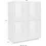 Voir la diapositive 8 : Buffet haut moderne 4 portes 100 cm LUCERA