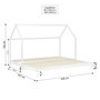 Voir la diapositive 3 : HomeStyle4U Lit Cabane Enfant 90x200 cm - blanc