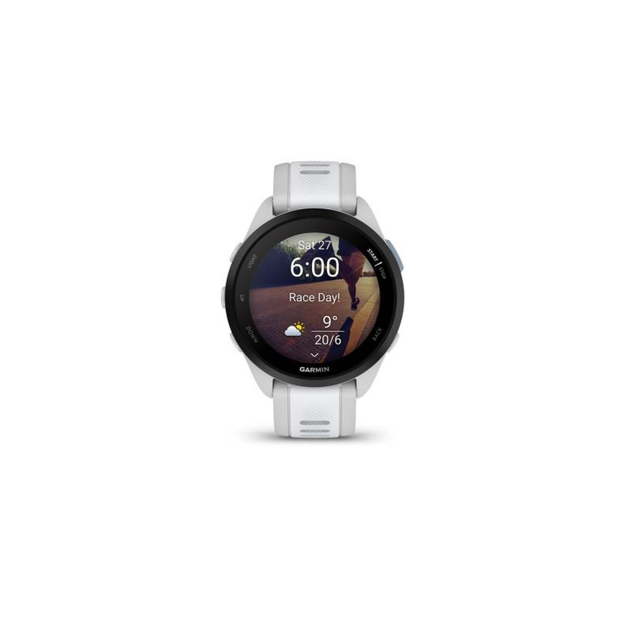 Voir la diapositive 5 : GARMIN Montre connectée Garmin Forerunner 165 Gris Clair Blanc