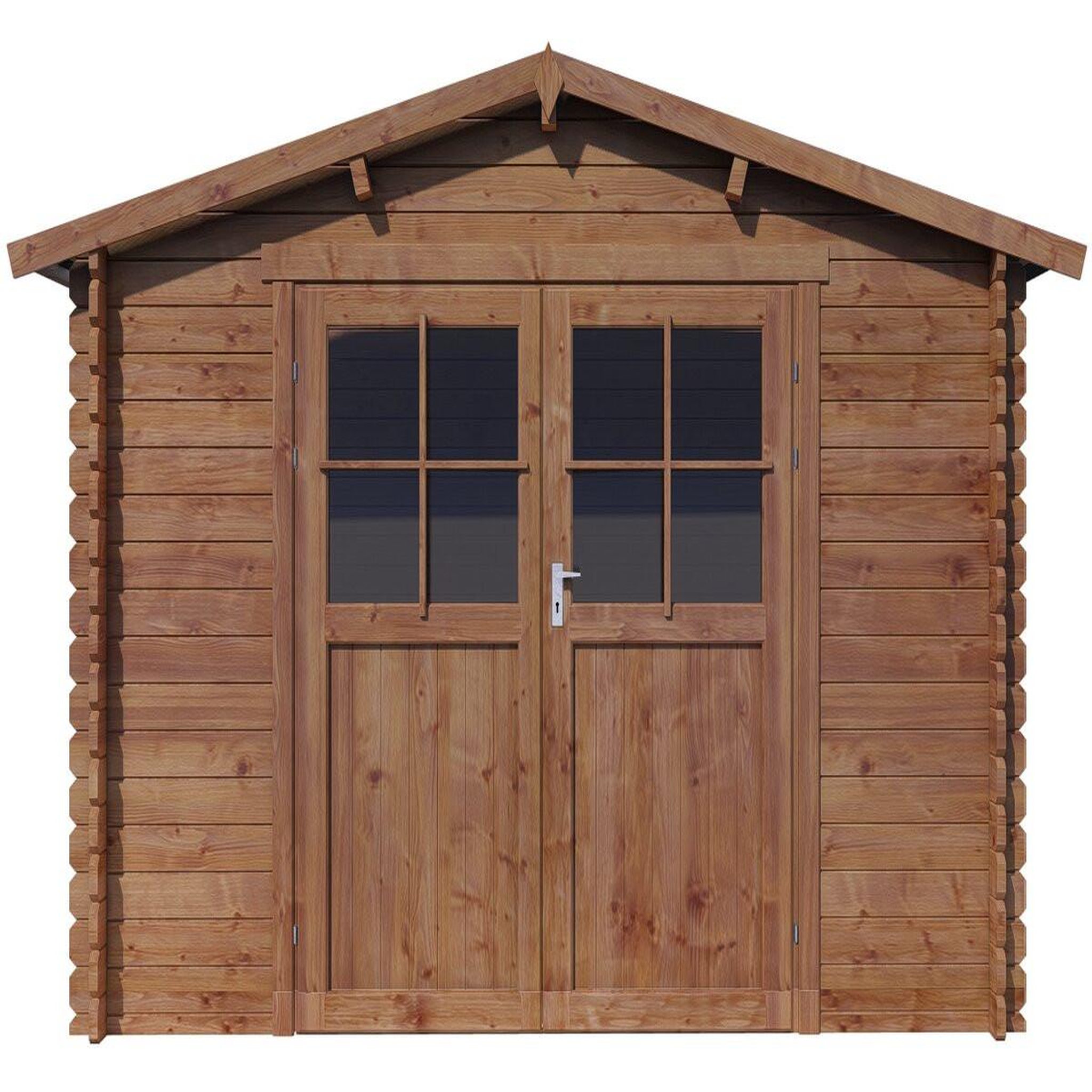 Voir la diapositive 4 : Habitat et Jardin Abri de jardin en bois  willow  - 9,3 m² - 28 mm - marron