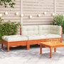 Voir la diapositive 1 : VIDAXL Canape de jardin avec coussins et repose-pied 2 places