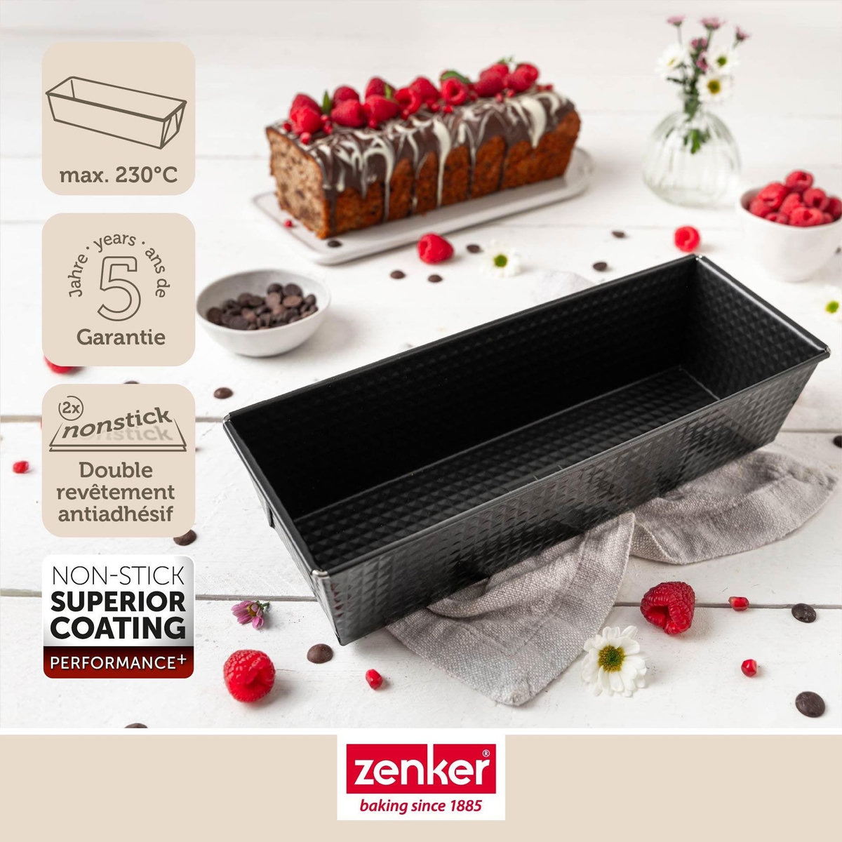 ZENKER Moule à cake 25 x 11,5 x 7 cm Zenker PerfectBack+