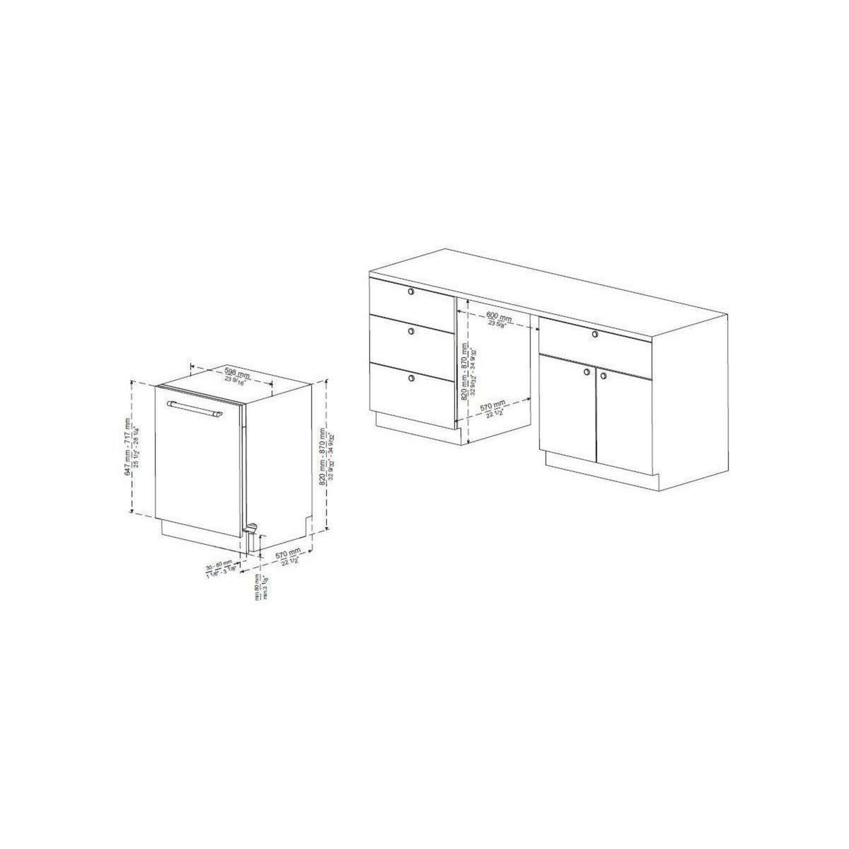 MIOGO Lave vaisselle encastrable MDF422 WaterSaver+