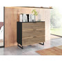 Voir la diapositive 1 : BEST MOBILIER Olympie - commode - effet bois et noir - 80 cm