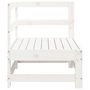Voir la diapositive 3 : VIDAXL Canape d'angle de jardin blanc bois de pin massif