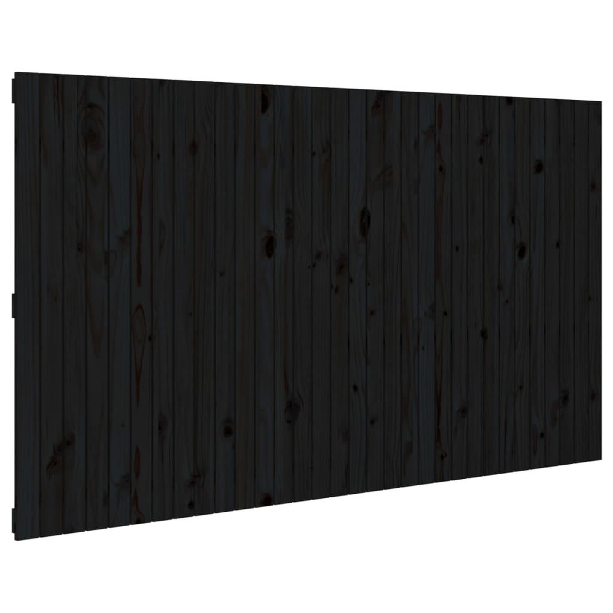 Voir la diapositive 2 : VIDAXL Tete de lit murale Noir 204x3x110 cm Bois massif de pin