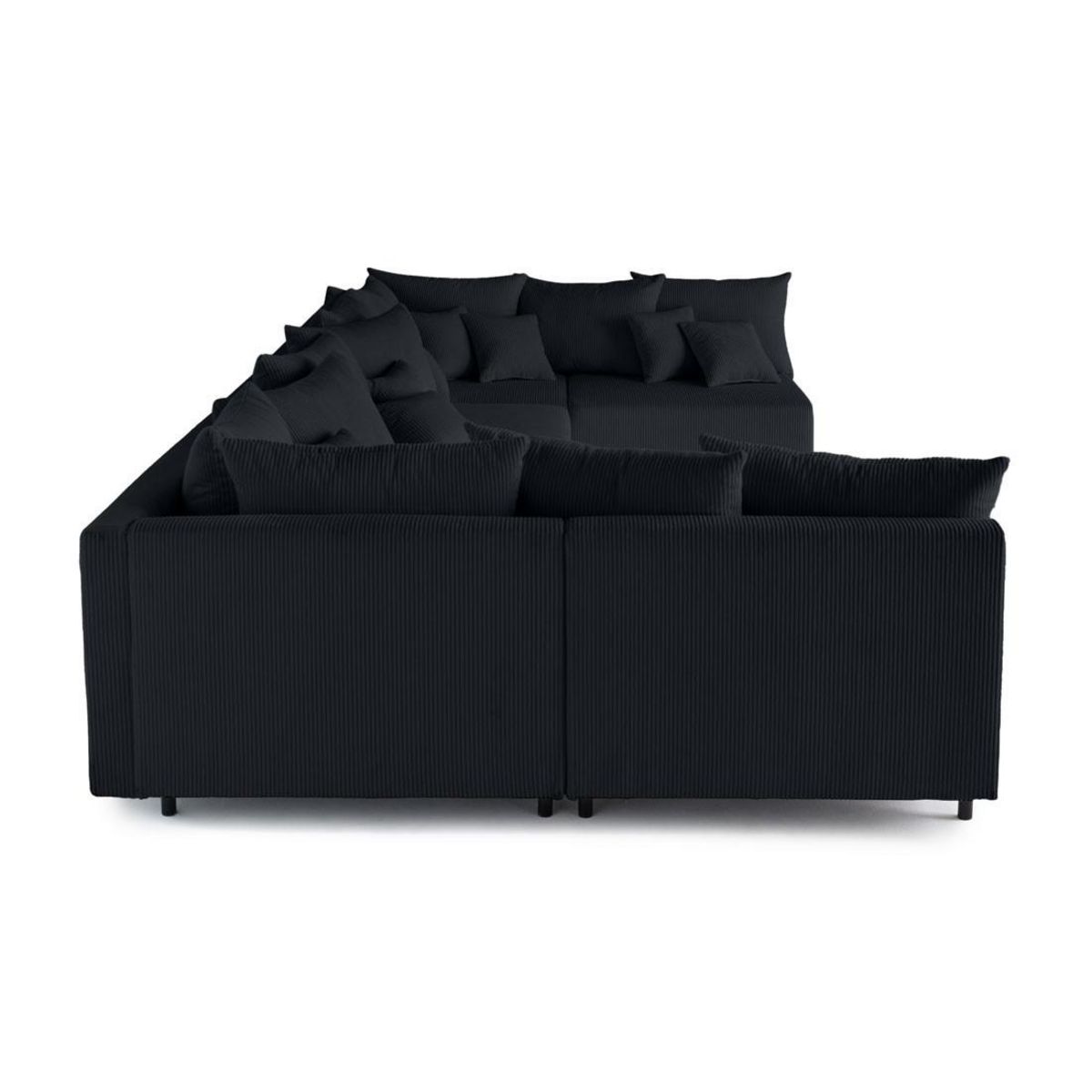 LISA DESIGN Edinburg - canapé modulable panoramique 6 places - en velours côtelé