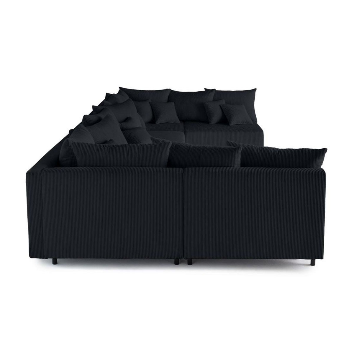 LISA DESIGN Edinburg - canapé modulable panoramique 6 places - en velours côtelé