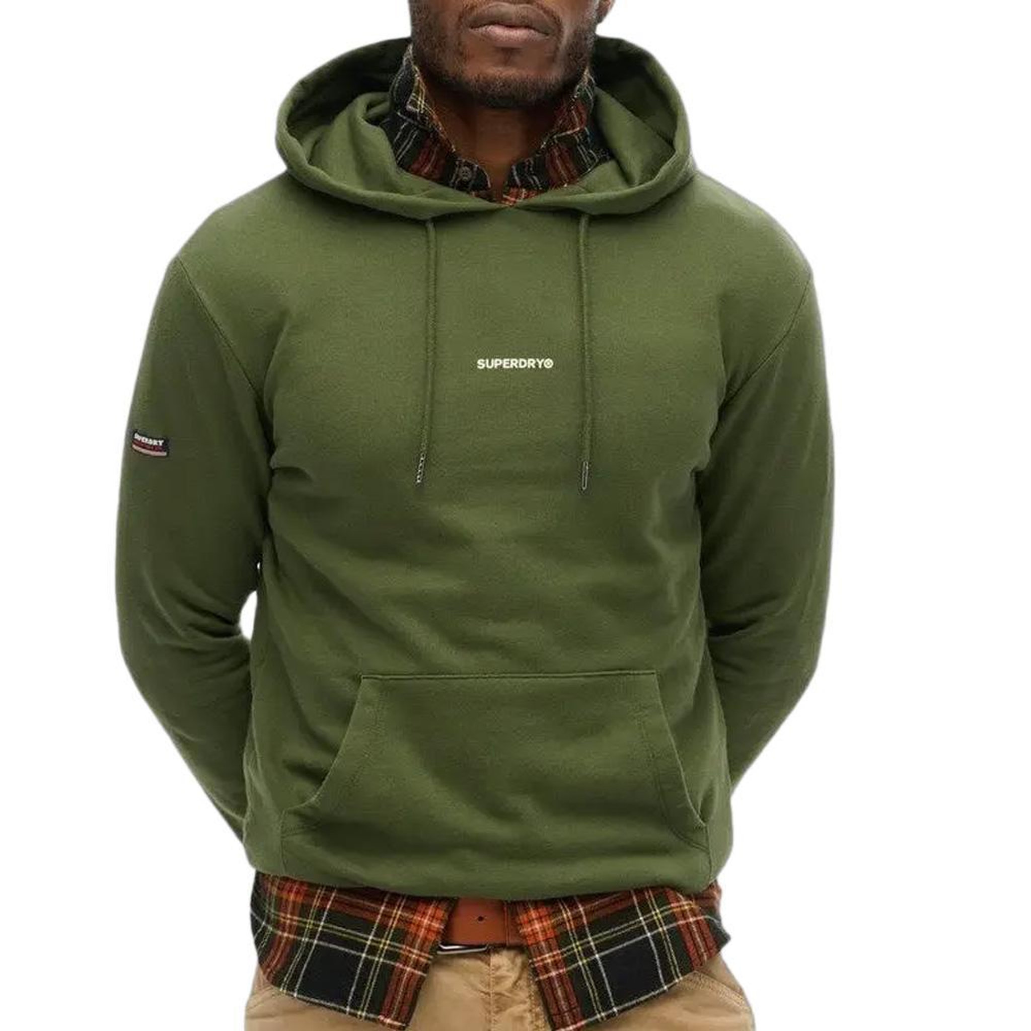 Voir la diapositive 1 : SUPERDRY Sweat à Capuche Kaki Homme Superdry Plain Hood
