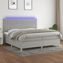 Voir la diapositive 1 : VIDAXL Sommier a lattes de lit matelas et LED Gris clair 200x200 cm
