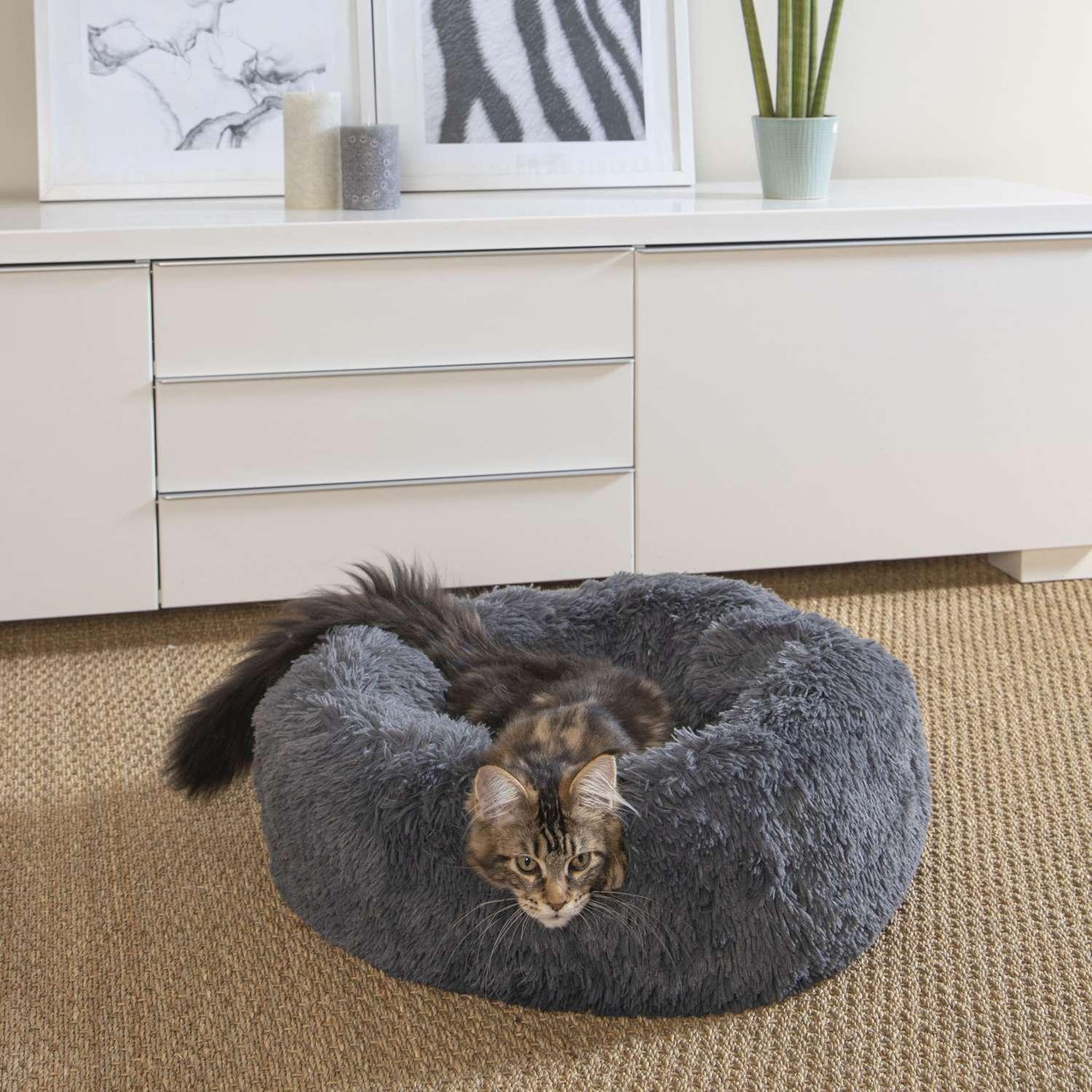 Voir la diapositive 4 : LOVE STORY Coussin doux et rond Snow pour chien et chat