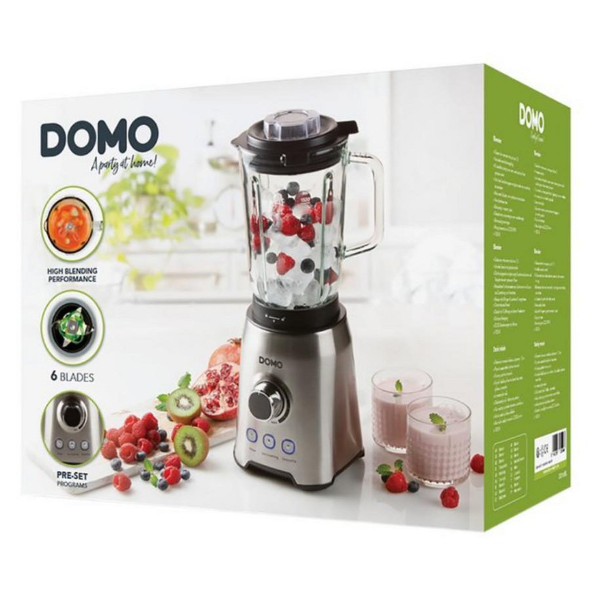 Domo Blender 1.5l 1000w inox - do710bl