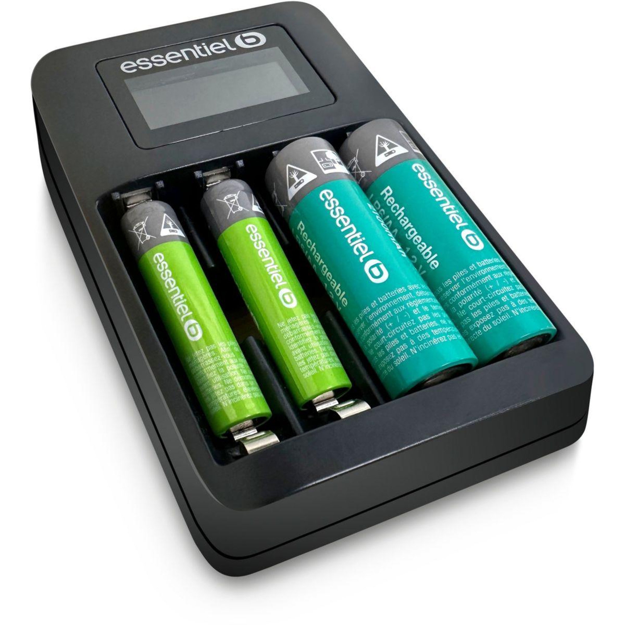 ESSENTIEL B Chargeur de piles +lr06 aa x2 2100nimh+lr03 aaa x2 700nimh