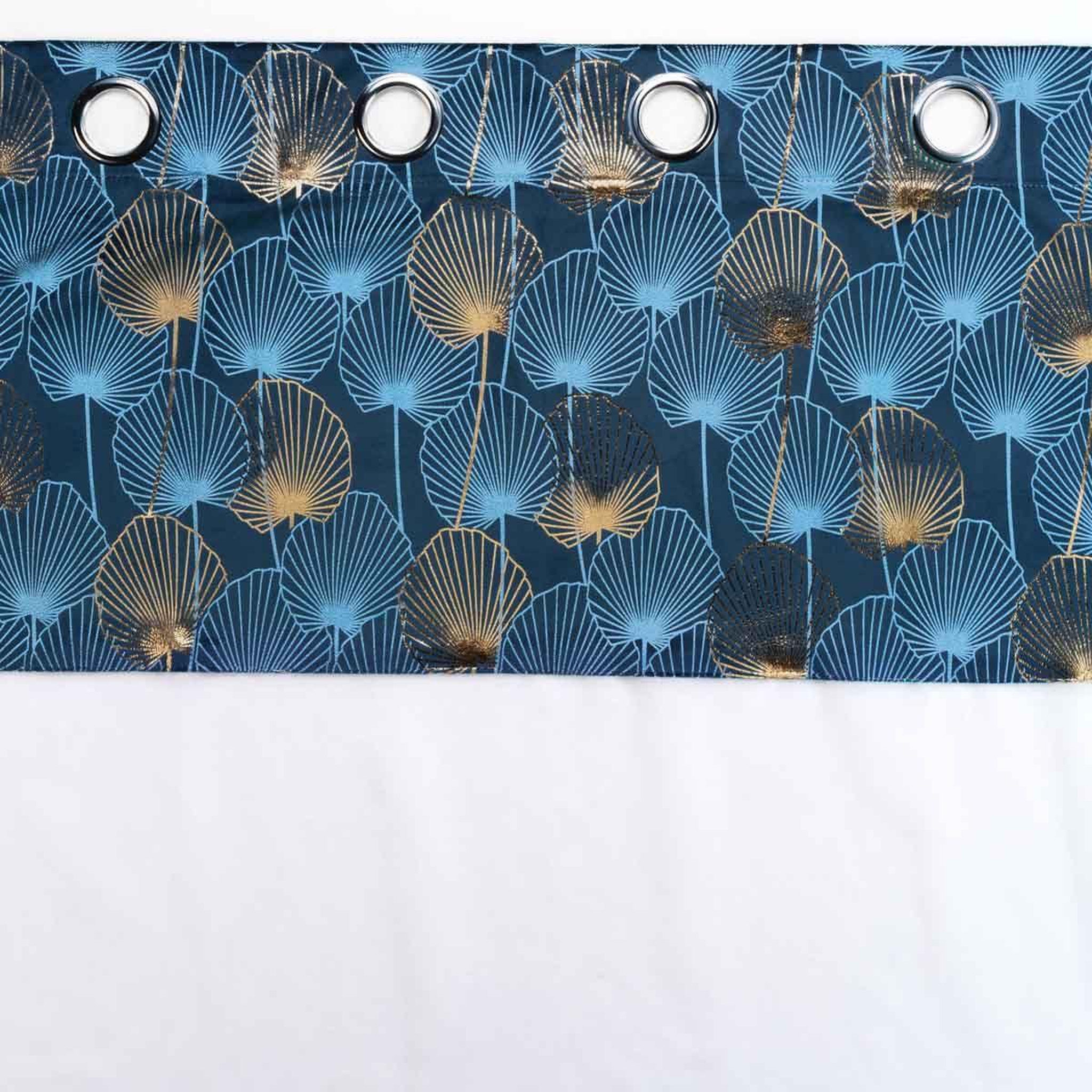 Voir la diapositive 4 : Douceur d'Intérieur Rideau voilage à œillets  clairine  140x240cm bleu