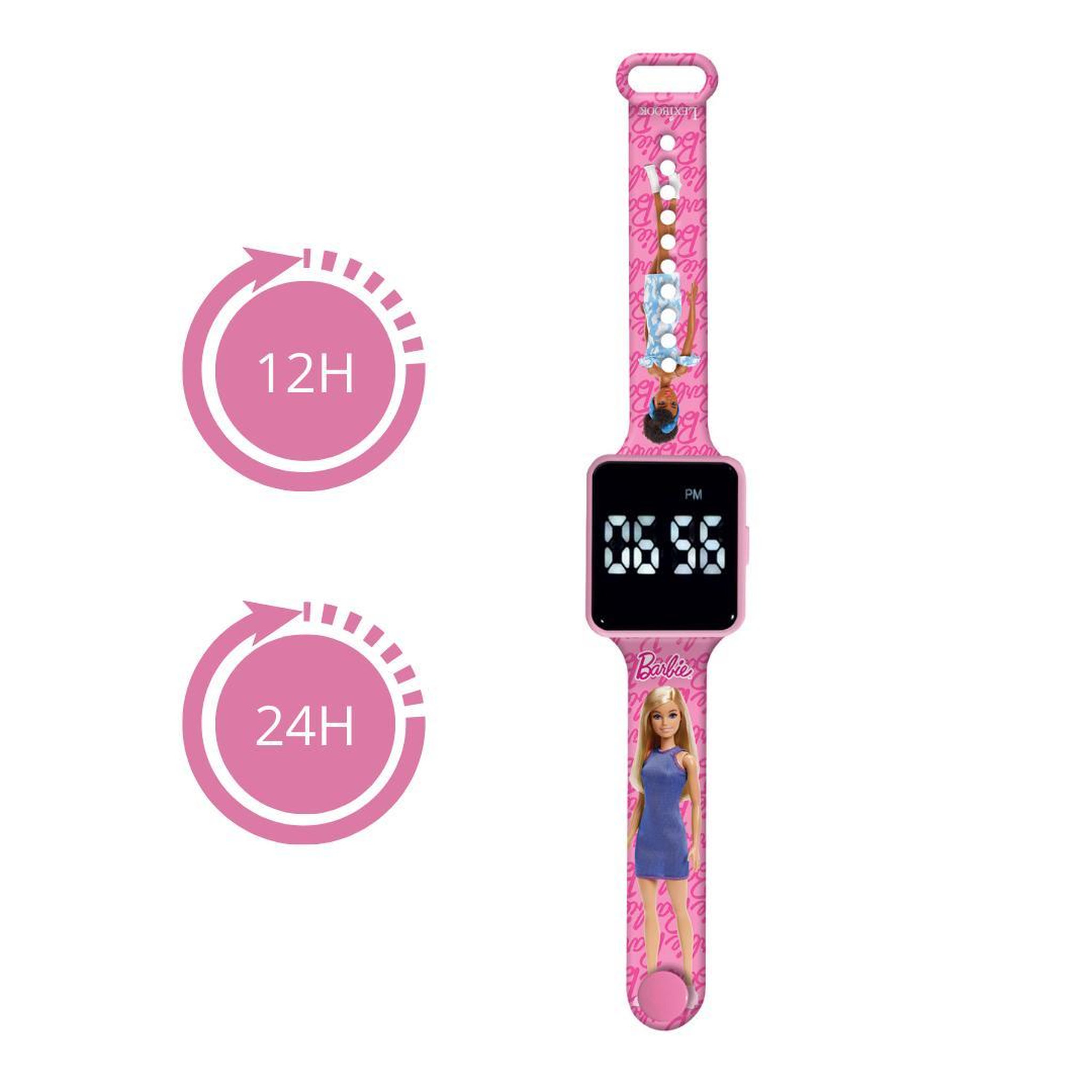 Voir la diapositive 3 : Lexibook Montre digitale LED Barbie
