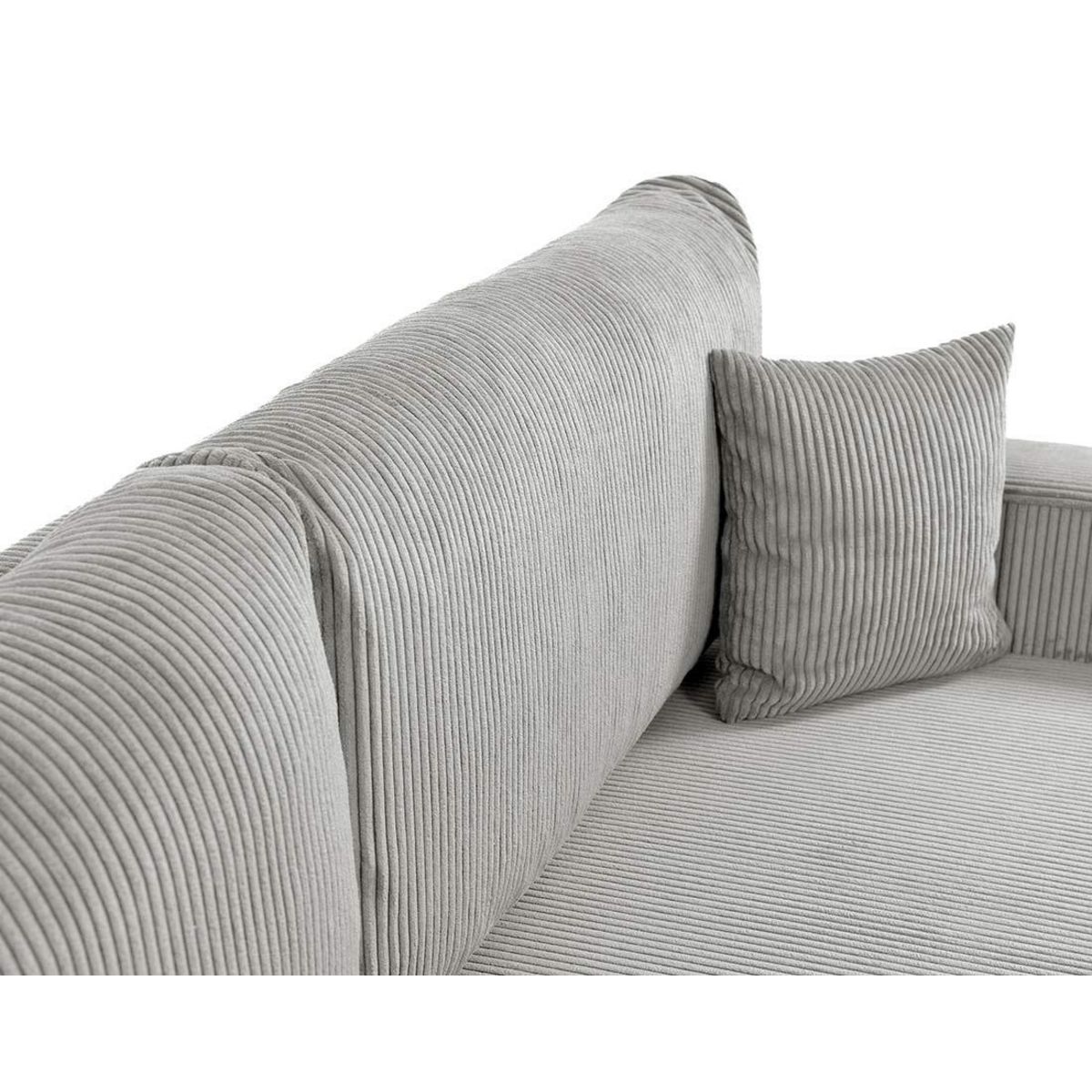 BEST MOBILIER Artemisa - canapé droit 3 places convertible avec coffre en velours côtelé