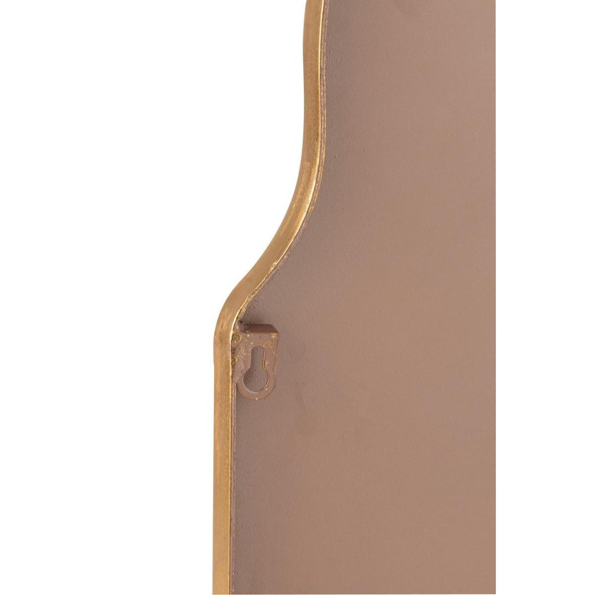 Voir la diapositive 3 : J-LINE Miroir Mural Design  West  103cm Or