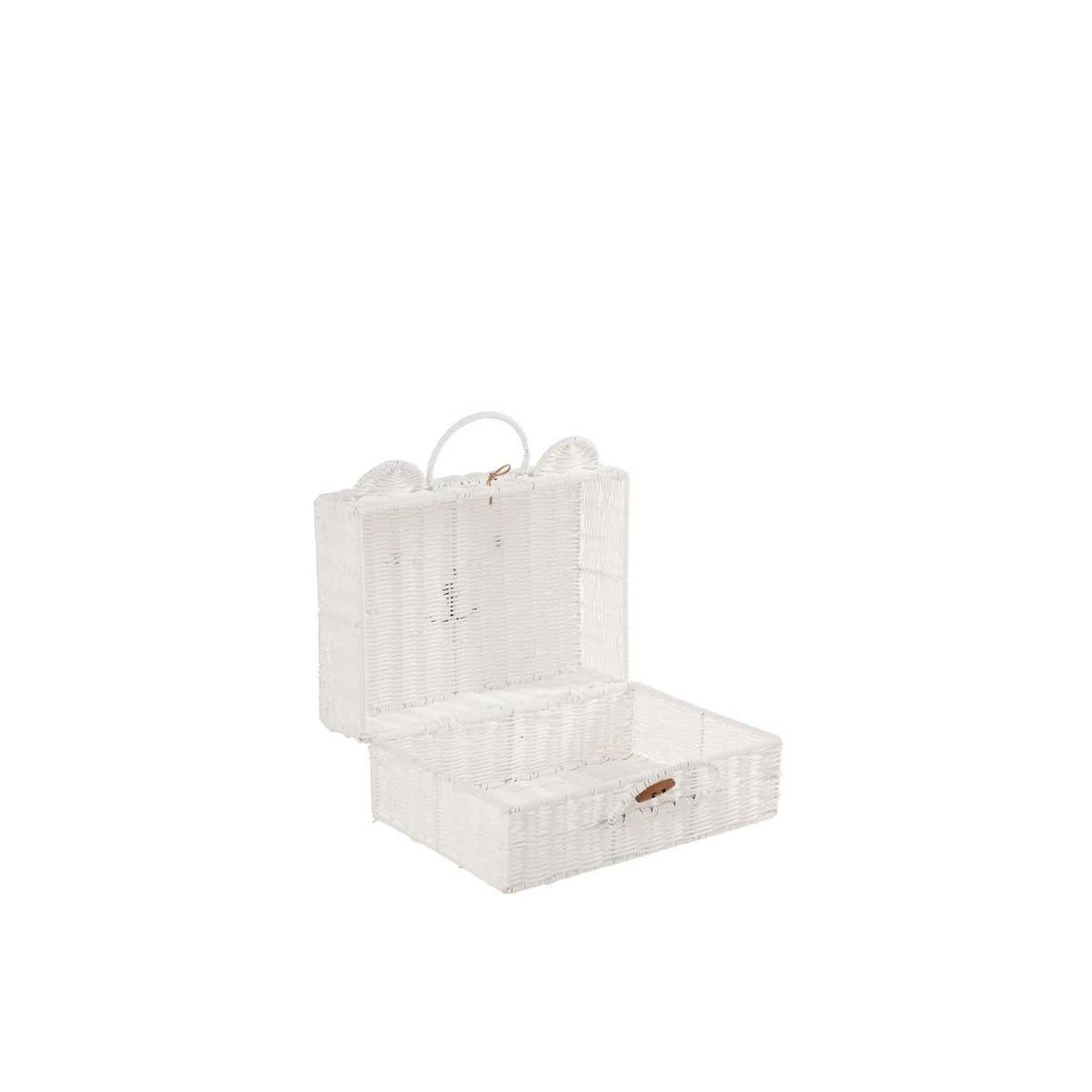 Voir la diapositive 3 : J-LINE Valise déco enfant ours  napoleon  35cm blanc