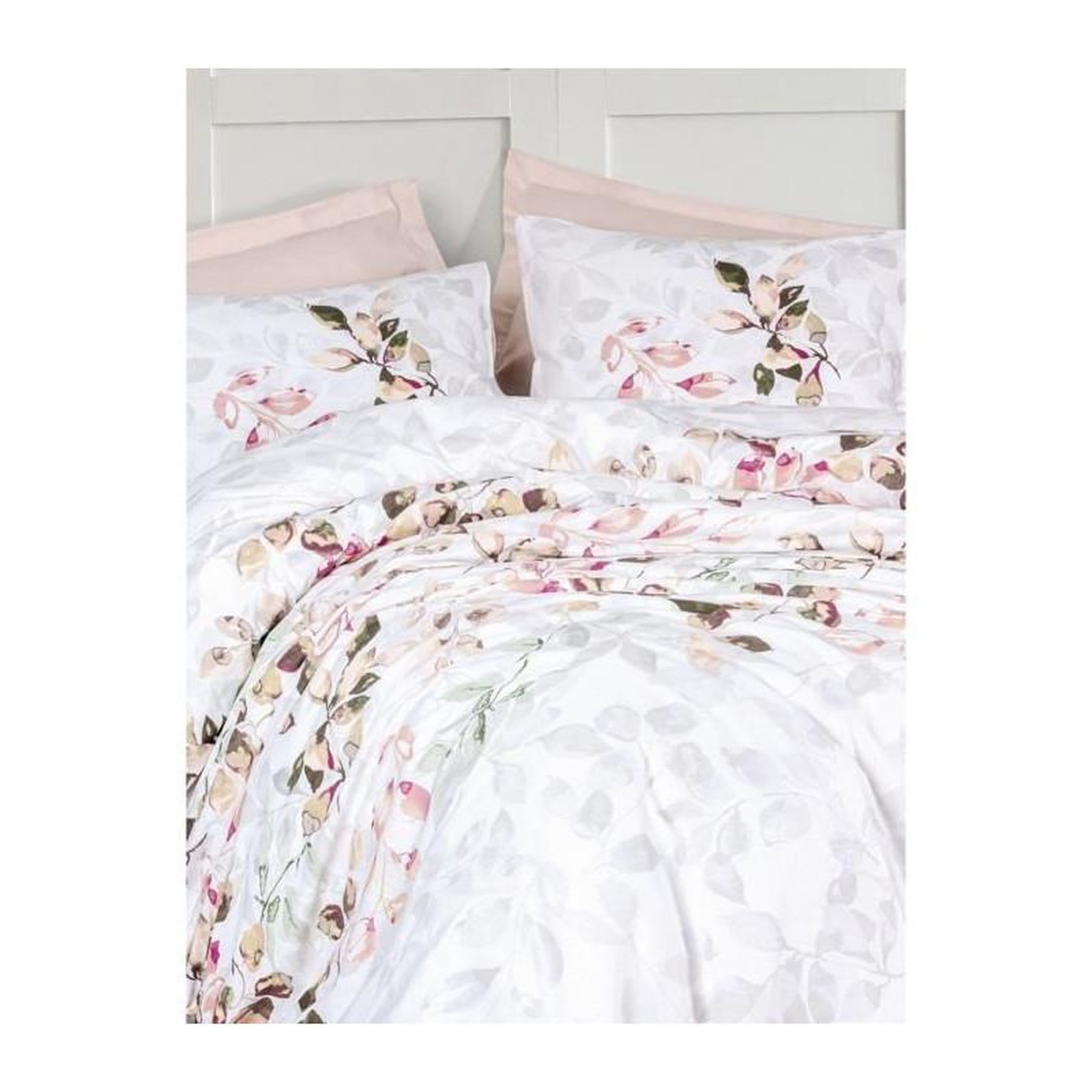 Voir la diapositive 4 : GENERIQUE Parure de lit - 129CTN64495 - 1 housse de couette 220 x 240 cm + 2 taies d'oreiller 60 x 60 cm - 100% coton ranforcé - Beige