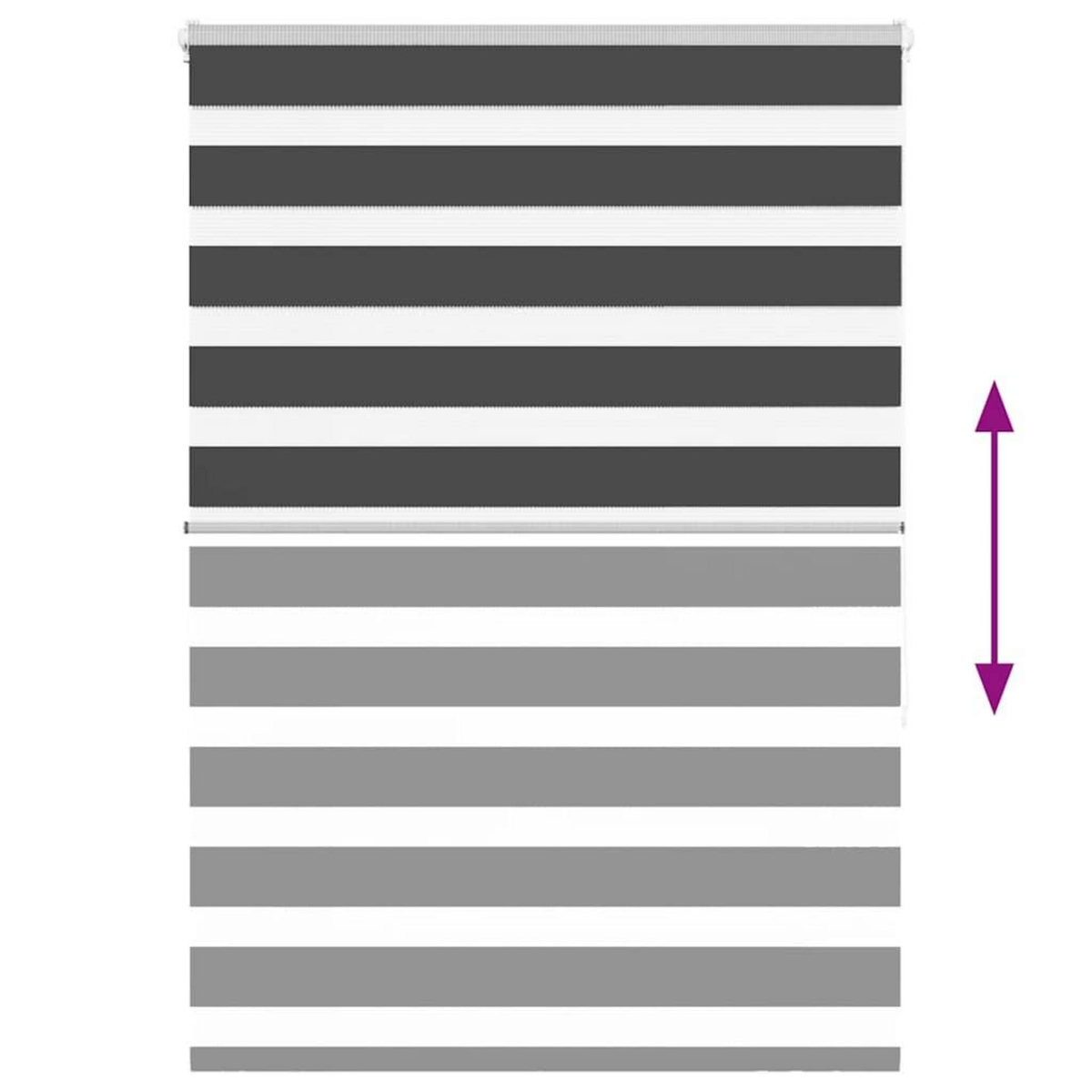 VIDAXL Store zebre noir 115x150 cm largeur du tissu 110,9 cm polyester