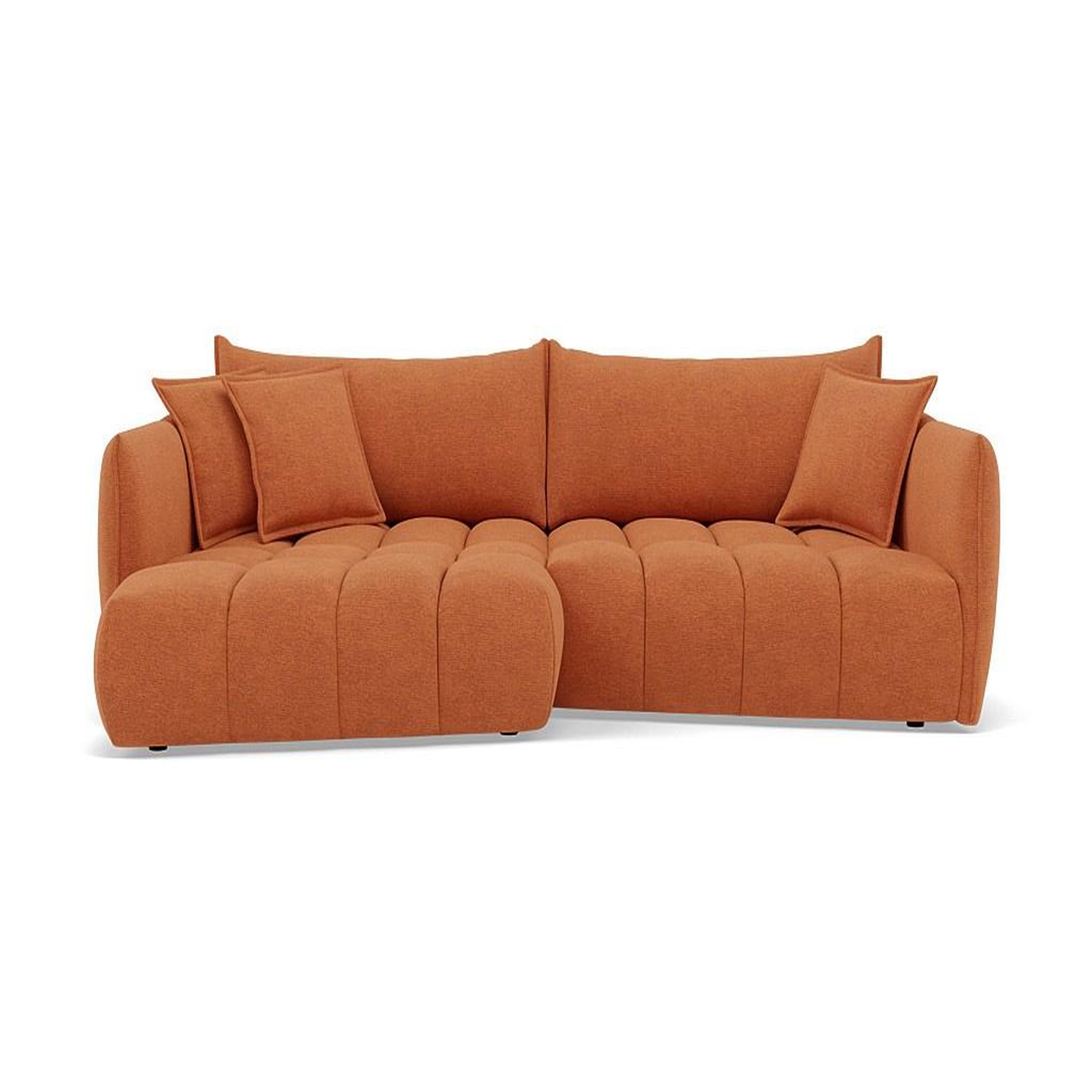 Voir la diapositive 1 : LISA DESIGN Cassiopee - canapé d'angle gauche 4 places en tissu texturé