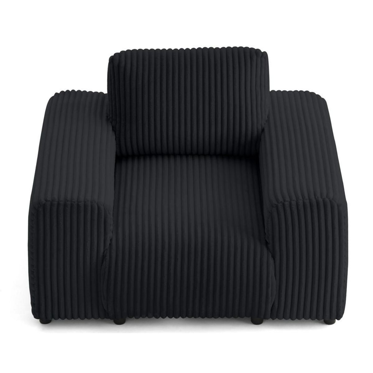 LISA DESIGN Garance - fauteuil en velours côtelé grosses côtes