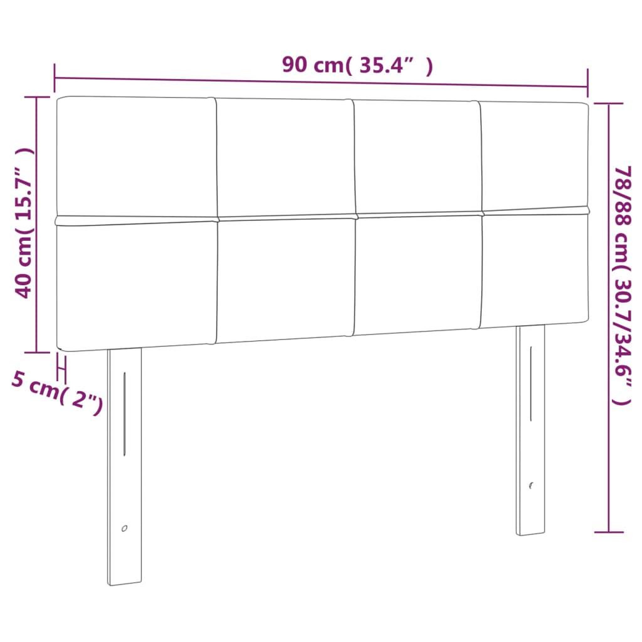 Voir la diapositive 6 : VIDAXL Tete de lit a LED Vert fonce 90x5x78/88 cm Velours