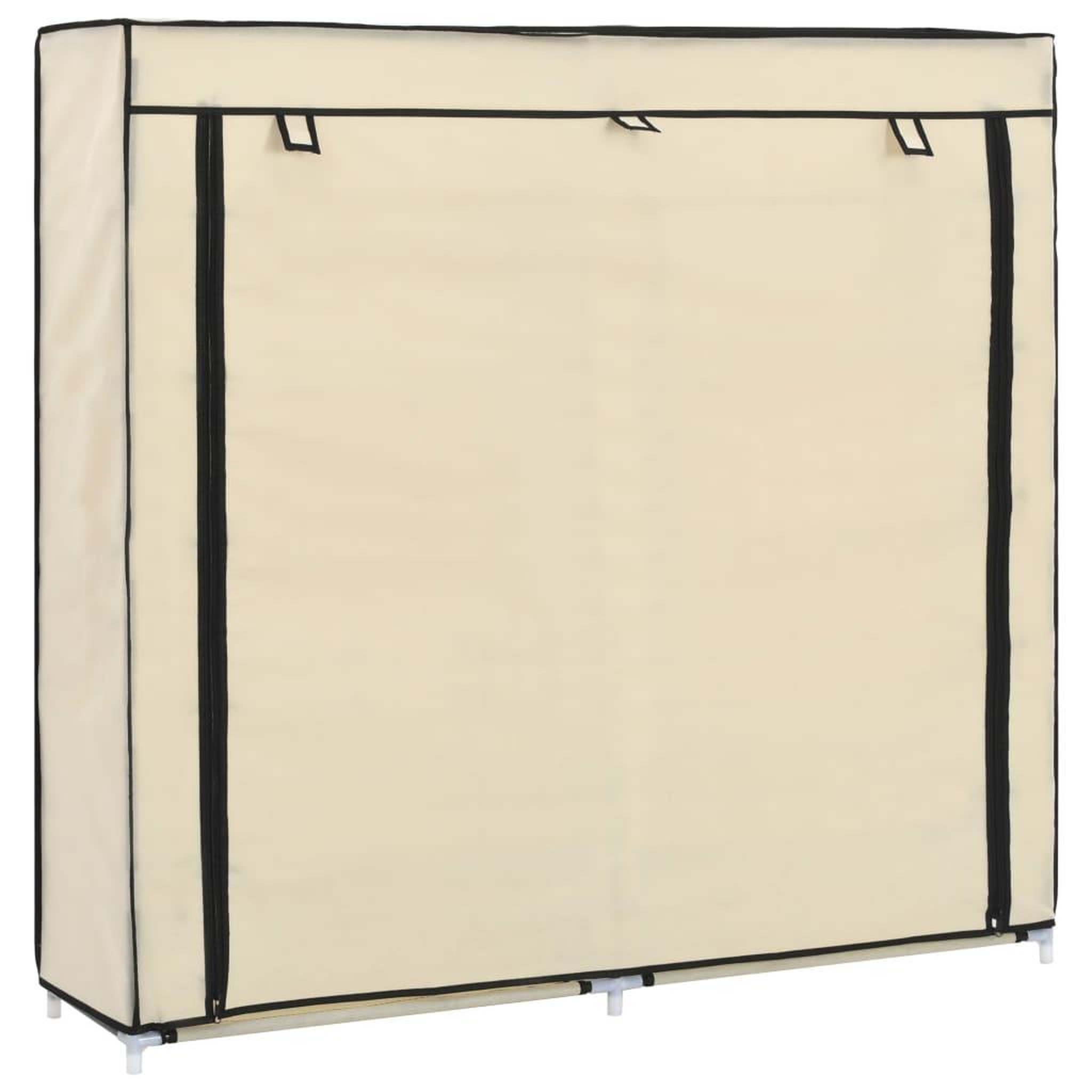 Voir la diapositive 1 : VIDAXL Armoire a chaussures avec housse Creme 115x28x110 cm Tissu