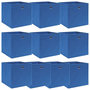 Voir la diapositive 1 : VIDAXL Boîtes de rangement 10 pcs Bleu 32x32x32 cm Tissu