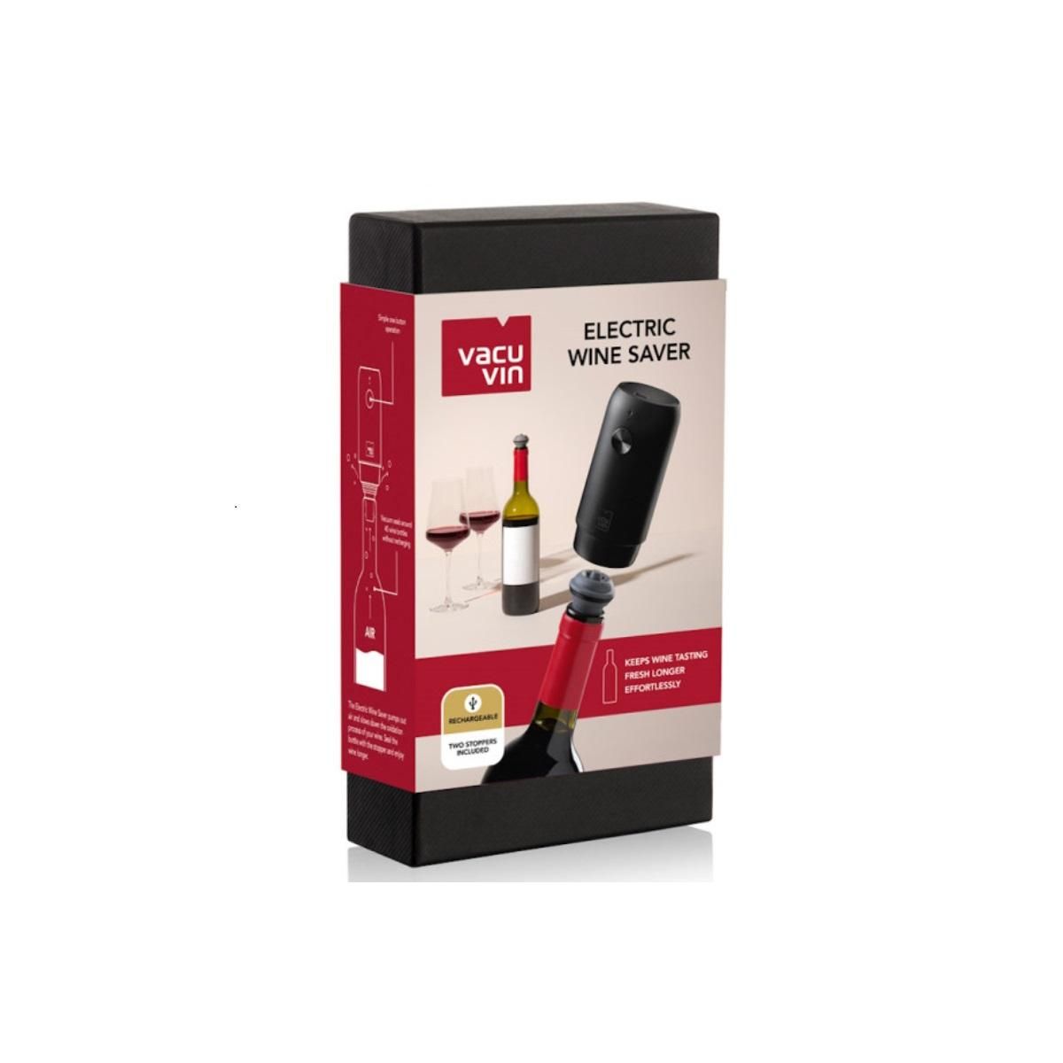 Vacu vin Pompe à vin 2 bouchons noir - 92004606