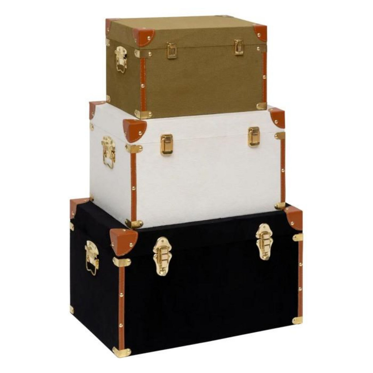 ATMOSPHERA Lot de 3 Malles  Twisted Lime  53cm Multicolore